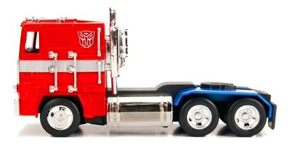 Auto De Metal A Escala 1:32 Jada Transformers Optimus Prime Rojo