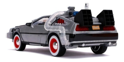 Delorean De Metal A Escala 1:24 - Volver Al Futuro 3 Con Luz Gris