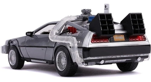 Delorean De Metal A Escala 1:24 - Volver Al Futuro 2 Con Luz Silver
