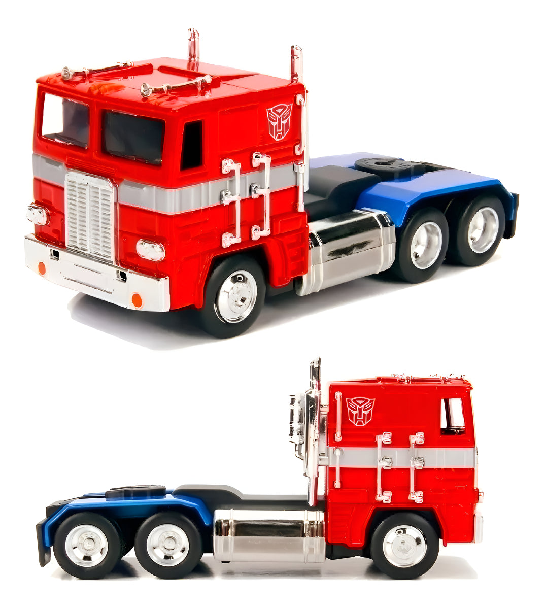 Auto De Metal A Escala 1:32 Jada Transformers Optimus Prime Rojo