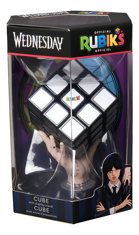 Cubo Rubik's Tonos Grises Edición Merlina - Base De Dedos Gris