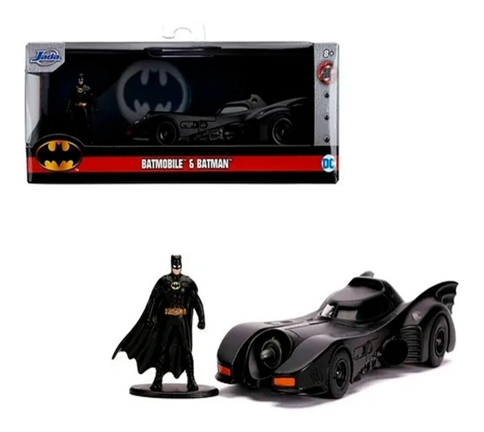 Batimovil De Metal 1:32 Con Figura Batman Tim Burton Jada