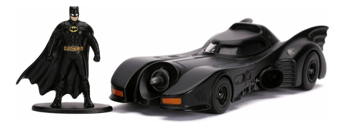 Batimovil De Metal 1:32 Con Figura Batman Tim Burton Jada