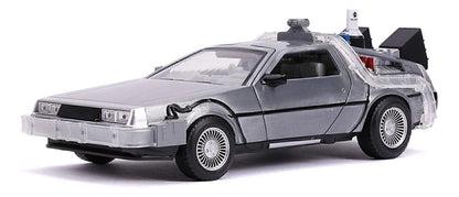 Delorean De Metal A Escala 1:24 - Volver Al Futuro 2 Con Luz Silver