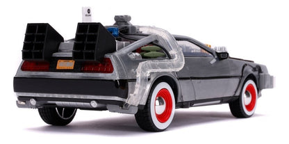 Delorean De Metal A Escala 1:24 - Volver Al Futuro 3 Con Luz Gris