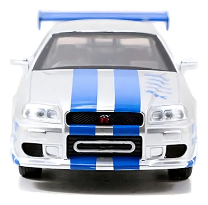 Auto A Escala 1:32 Fast & Furious Brian Nissan Skyline Gt-r Plateado