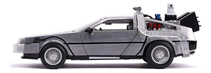Delorean De Metal A Escala 1:24 - Volver Al Futuro 2 Con Luz Silver
