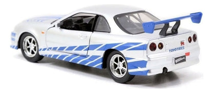 Auto A Escala 1:32 Fast & Furious Brian Nissan Skyline Gt-r Plateado