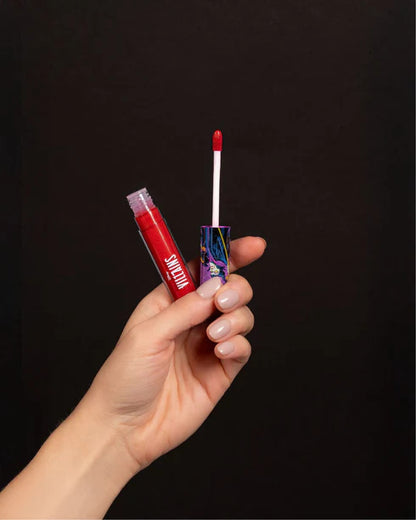 Labial Líquido Mate Rojo Brillante Maléfica Villanas Disney