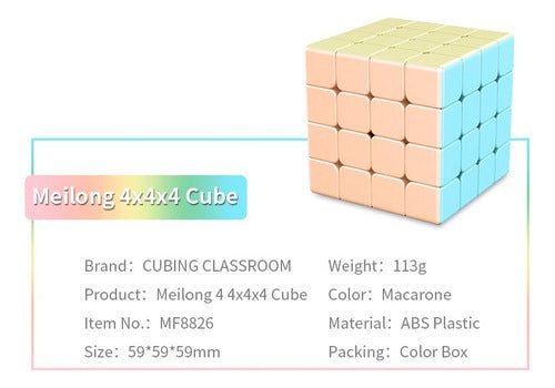 Cubo 4x4 Macaron Stickerless Speedcube Moyu - Koh Darshan