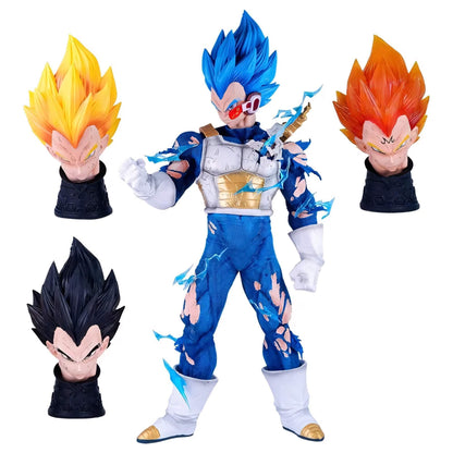 Figura De Acción Dbz Cabezas Intercambiables Led - Vegeta - Koh Darshan