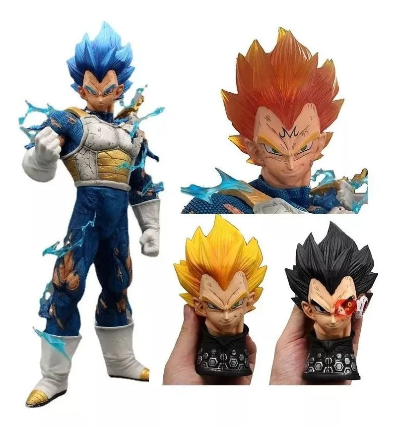 Figura De Acción Dbz Cabezas Intercambiables Led - Vegeta - Koh Darshan