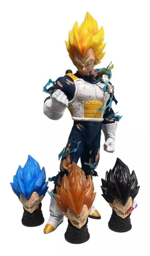 Figura De Acción Dbz Cabezas Intercambiables Led - Vegeta - Koh Darshan