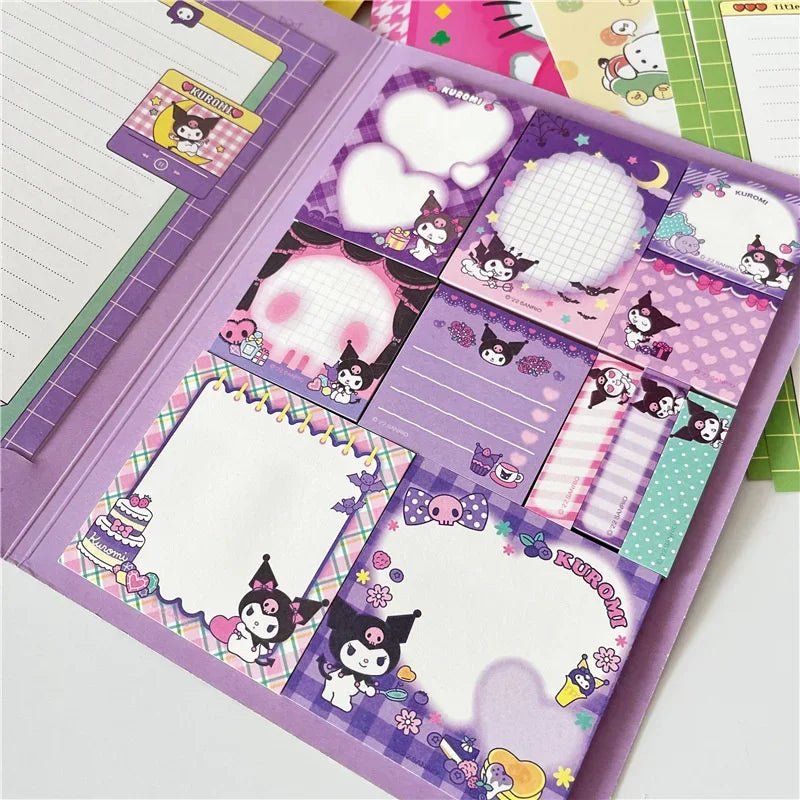 Folder con blocs de notas adhesivas de Kuromi - Koh Darshan