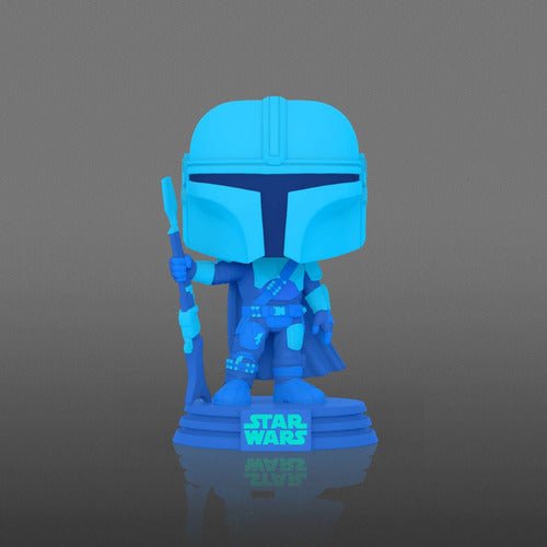 Funko Pop #345 The Mandalorian - Mando Holograma Glow - Koh Darshan