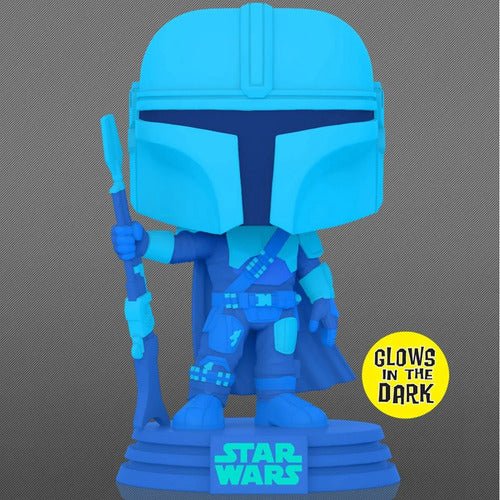 Funko Pop #345 The Mandalorian - Mando Holograma Glow - Koh Darshan