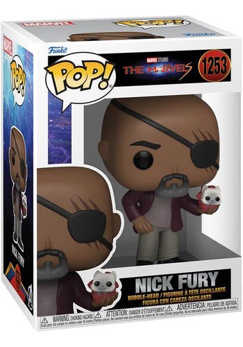 Funko Pop Marvel 1253 The Marvels - Nick Fury Con Flerkitten - Koh Darshan