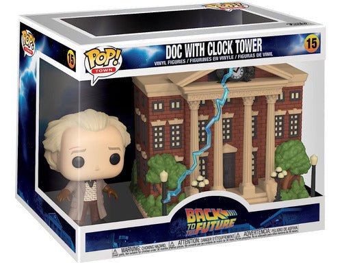 Funko Pop Town #15 Volver Al Futuro Doc Con Torre Del Reloj - Koh Darshan