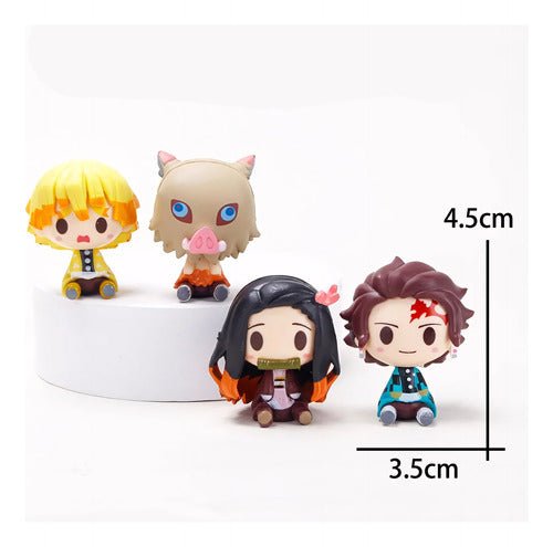 Pack 4 Mini Figuras Coleccionables Demon Slayer 4.5 Cm - Koh Darshan